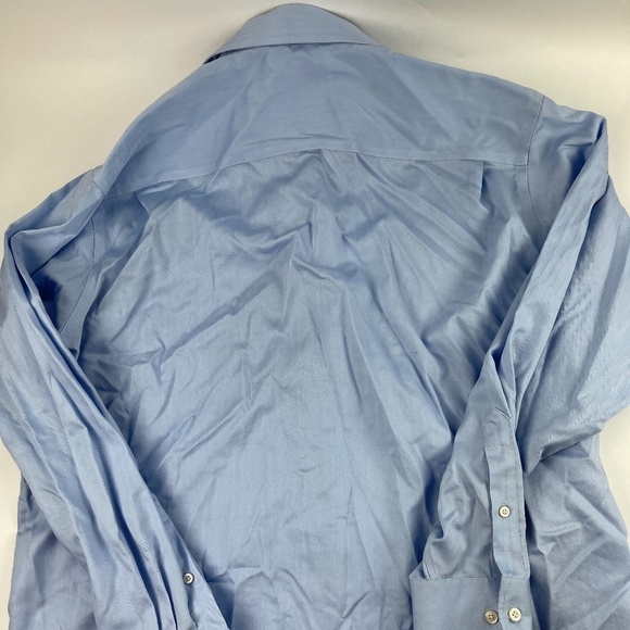 Joseph Abboud Button Up Shirt Mens 17 34/35 Regular Fit Blue - Picture 10 of 10